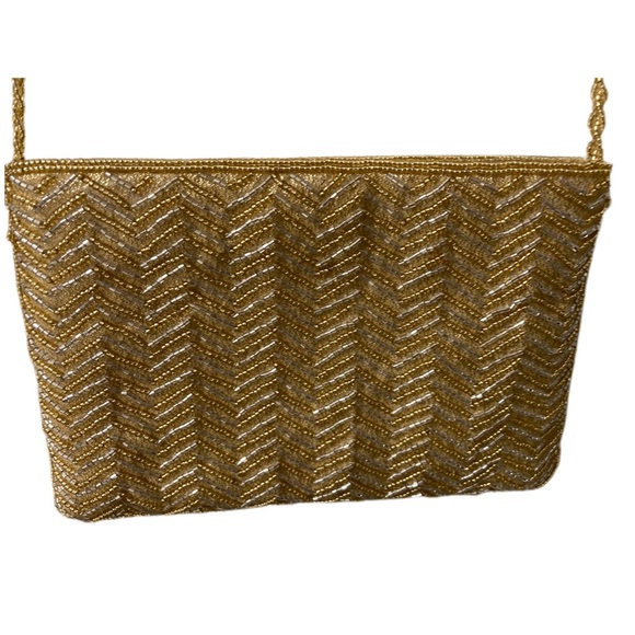 ✨ La Regale Gold Beaded Evening Purse ✨ - Picture 4 of 5